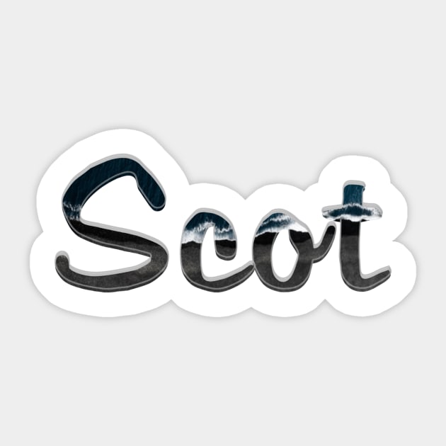 Scot Sticker by afternoontees